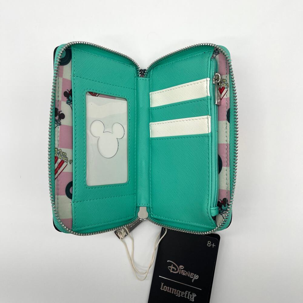 LOUNGEFLY Disney NWT Mickey Retro 3D Wallet, Sequin Minnie Ears Included - Picture 10 of 12